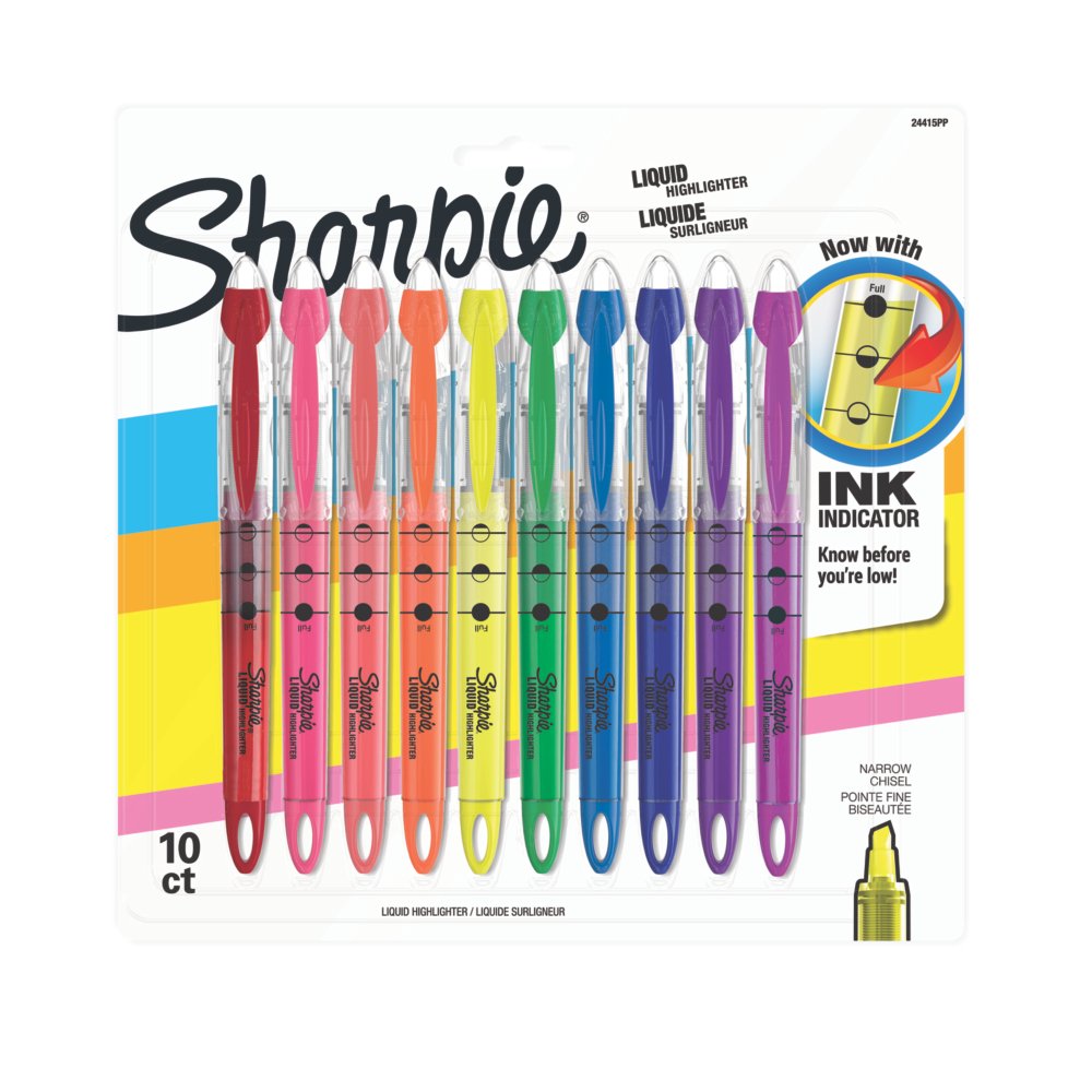 Sharpie Highlighter Clear View Highlighter with See Through Chisel Tip Tank  Highlighter Assorted 8 Count - Office Depot