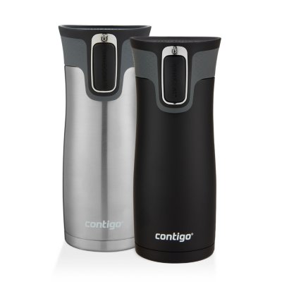 Contigo Clybourn Chill Freeflow Filtration Stainless Steel Water Bottle  with Spill-Proof Lid, 24oz Filtered Water Bottle with Carbon Fiber Filter