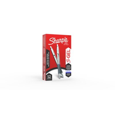 Sharpie S-Gel, barillet en métal, pointe moyenne (0,7 mm)