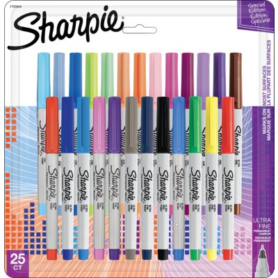 Sharpie Electro Pop Permanent Ultra Fine Point Markers, Assorted Colors - 24 count