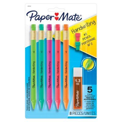 Papermate Crayon Paper Mate Non-Stop HB Clip et gomme