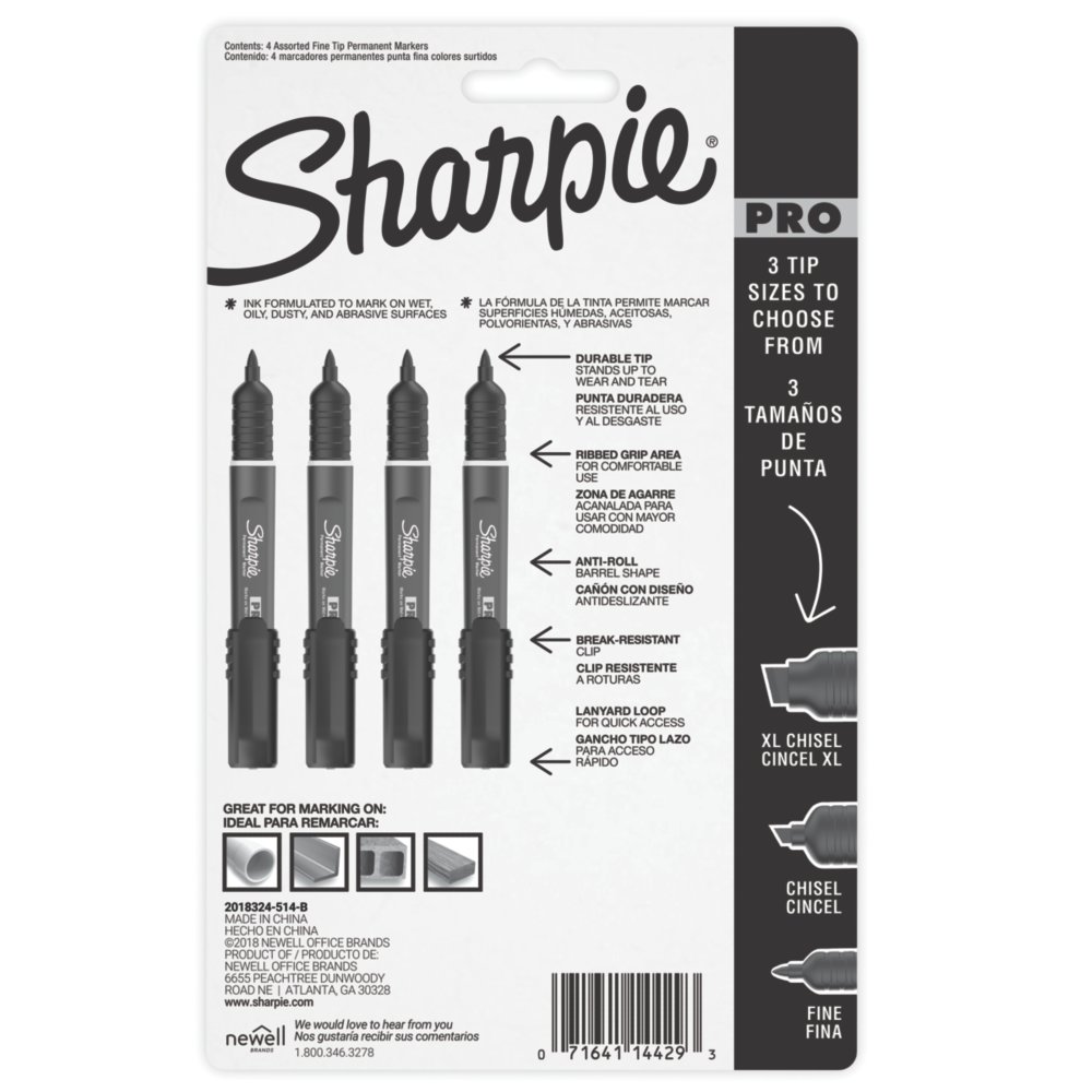 Fine Tip Permanent Marker, Fine Bullet Tip, Assorted Classic and