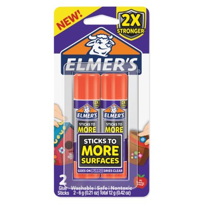 Elmer's Washable Disappearing Purple School Glue, 6-Pack Giant Sticks