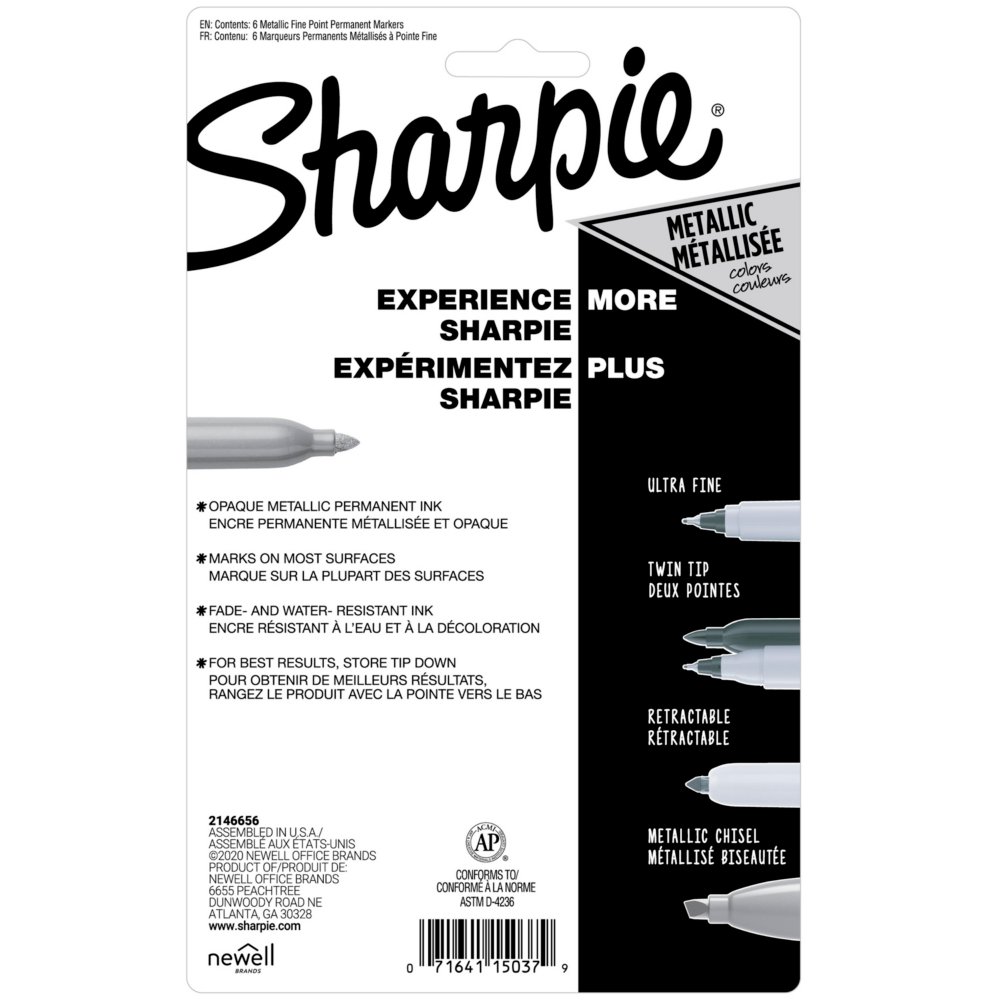 Sharpie Metallic Fine Point Permanent Markers