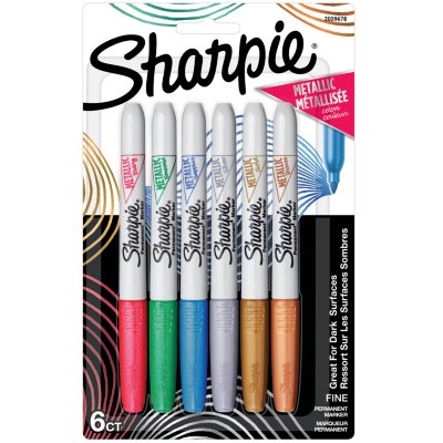 Sharpie Paint Oil-based Permanent Markers, Set of 6 Colors Fine