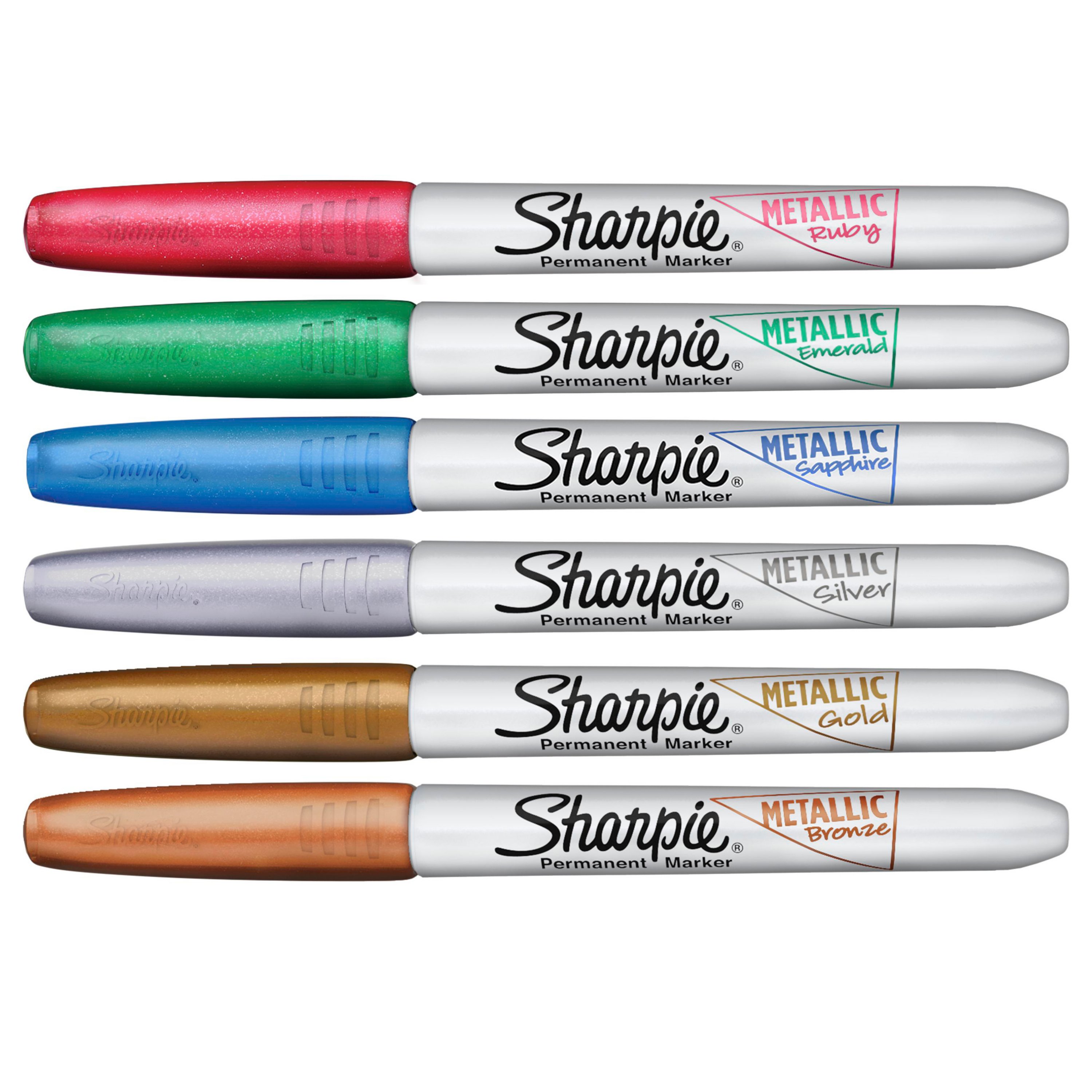 Fine Point Permanent Markers - 6 Metallic Colors Sharpie