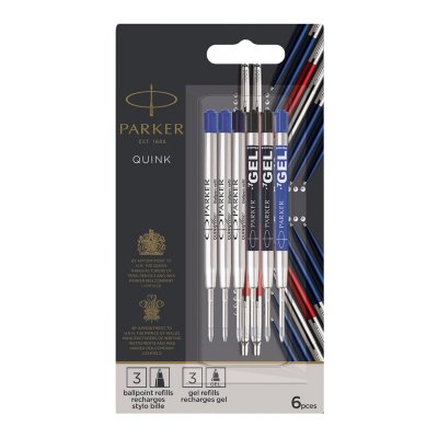 Black & Blue Ballpoint Pen Refills Parker & Cross Compatible N7S1 Ink E5N4 