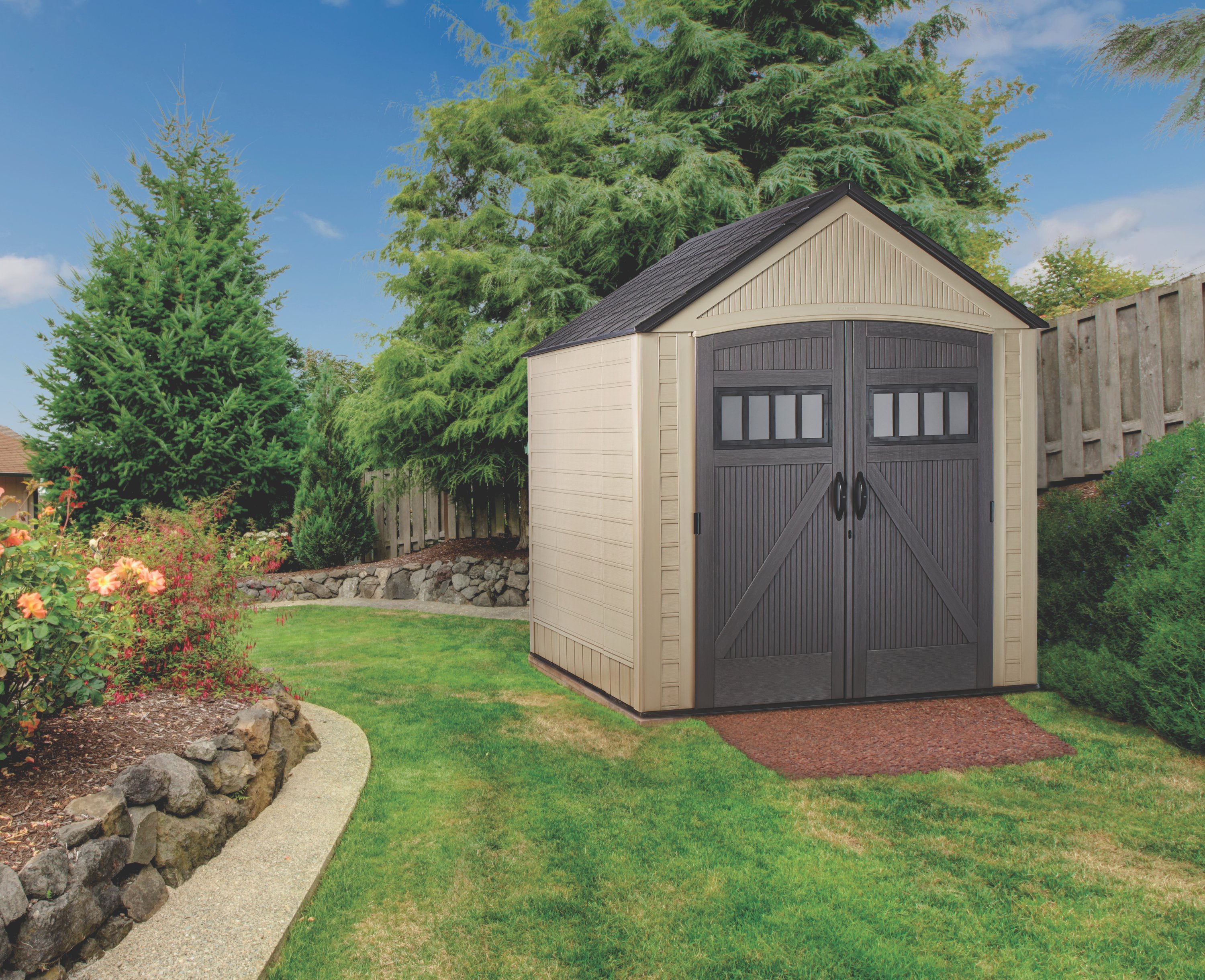 https://s7d9.scene7.com/is/image/NewellRubbermaid/2035893-ccs-outdoor-sheds-7x7-roughneck-faint-maple-backyard-propped-both-doors-open-angle-lifestyle-2