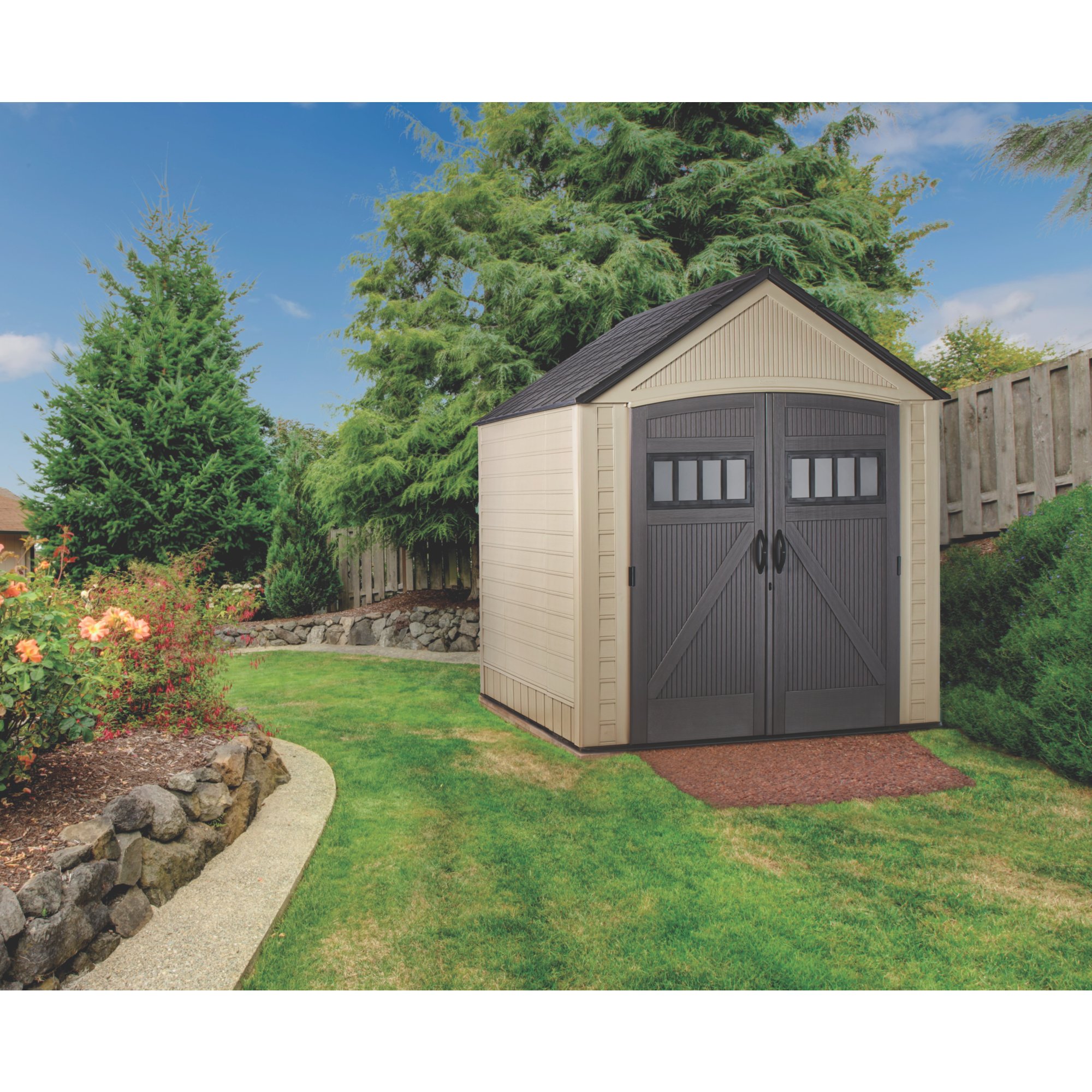 https://s7d9.scene7.com/is/image/NewellRubbermaid/2035893-ccs-outdoor-sheds-7x7-roughneck-faint-maple-backyard-propped-both-doors-open-angle-lifestyle-2?wid=2000&hei=2000