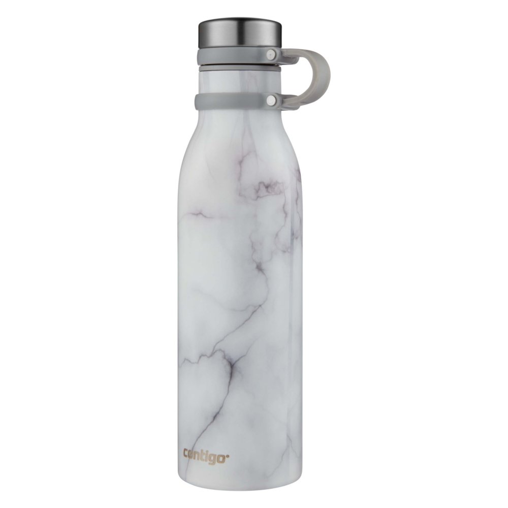 White Marble Water Bottle –