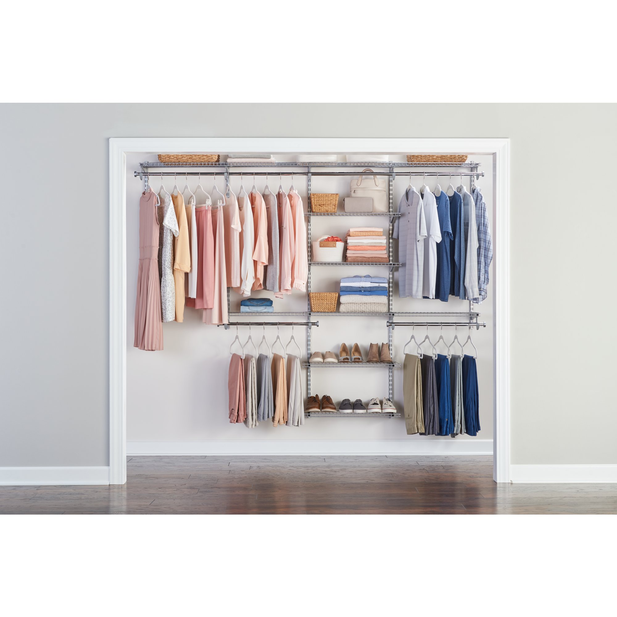 Rubbermaid HomeFree series 4-ft to 8-ft x 12-in White Wire Closet