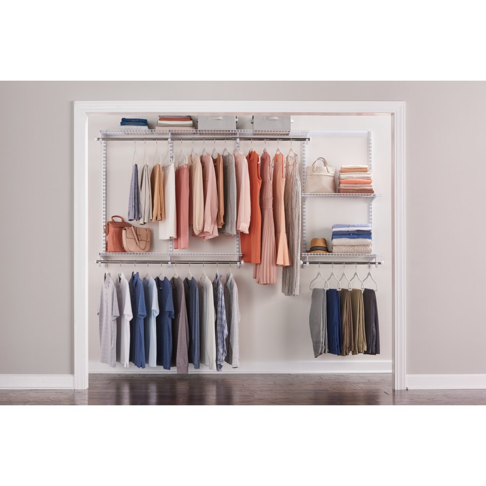 Rubbermaid FastTrack FreeSlide Expandable Closet Organizer, 5 to 8