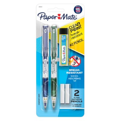 Paper Mate Clearpoint Break-Resistant Mechanical Pencil Sets, 0.7mm, HB #2 Lead