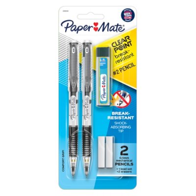 Paper Mate Clearpoint Break-Resistant Mechanical Pencil Sets, 0.5mm, HB #2 Lead