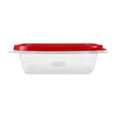 Rubbermaid TakeAlongs, 1 Gallon, 2 Packs, Red, Large Rectangular Plastic Food  Storage Containers 