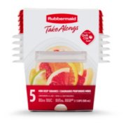 rubbermaid takealongs 5 mini deep squares front view image number 1
