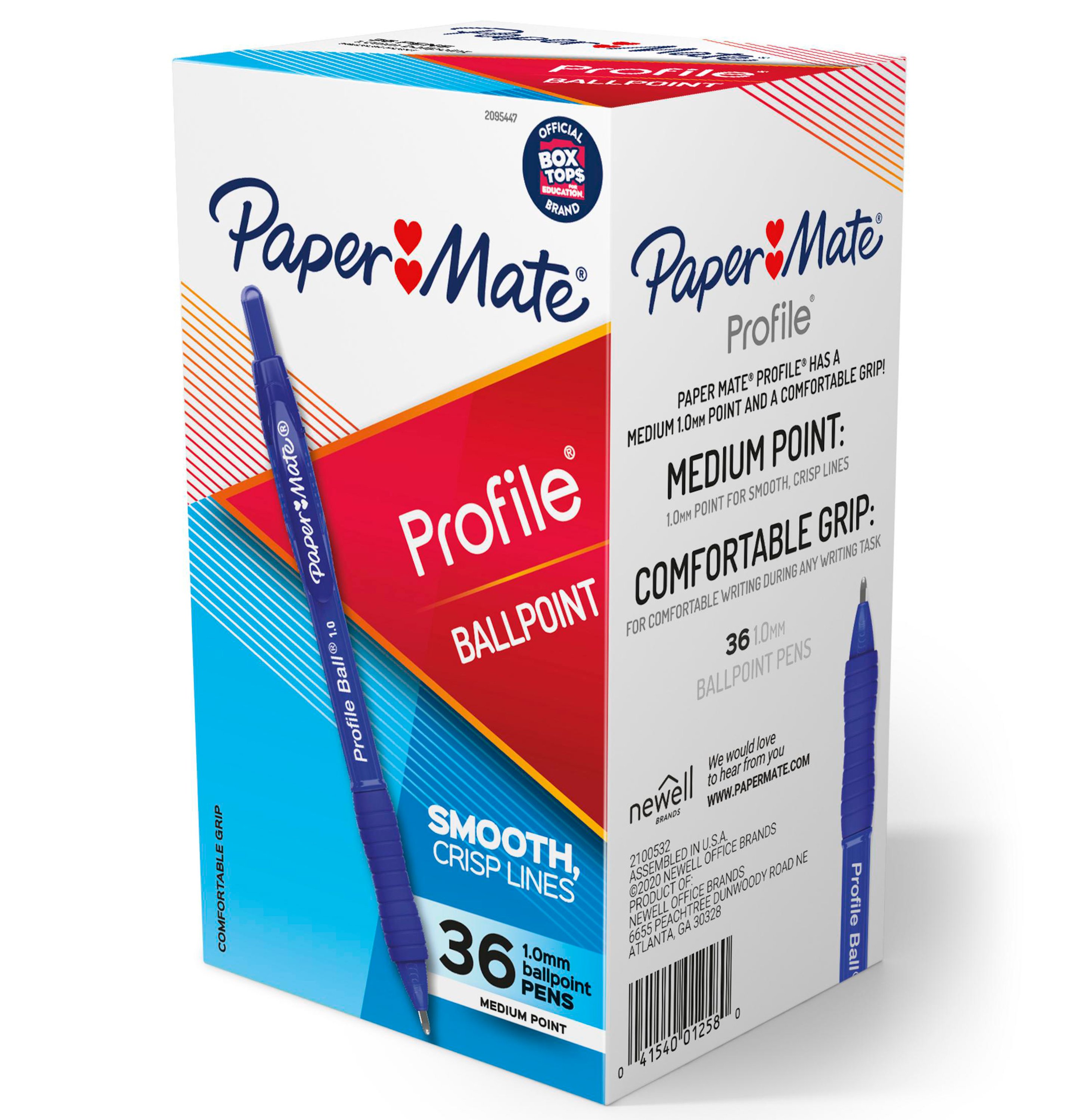 Paper Mate Profile Retractable Ballpoint Pens, Medium Point (1.0mm