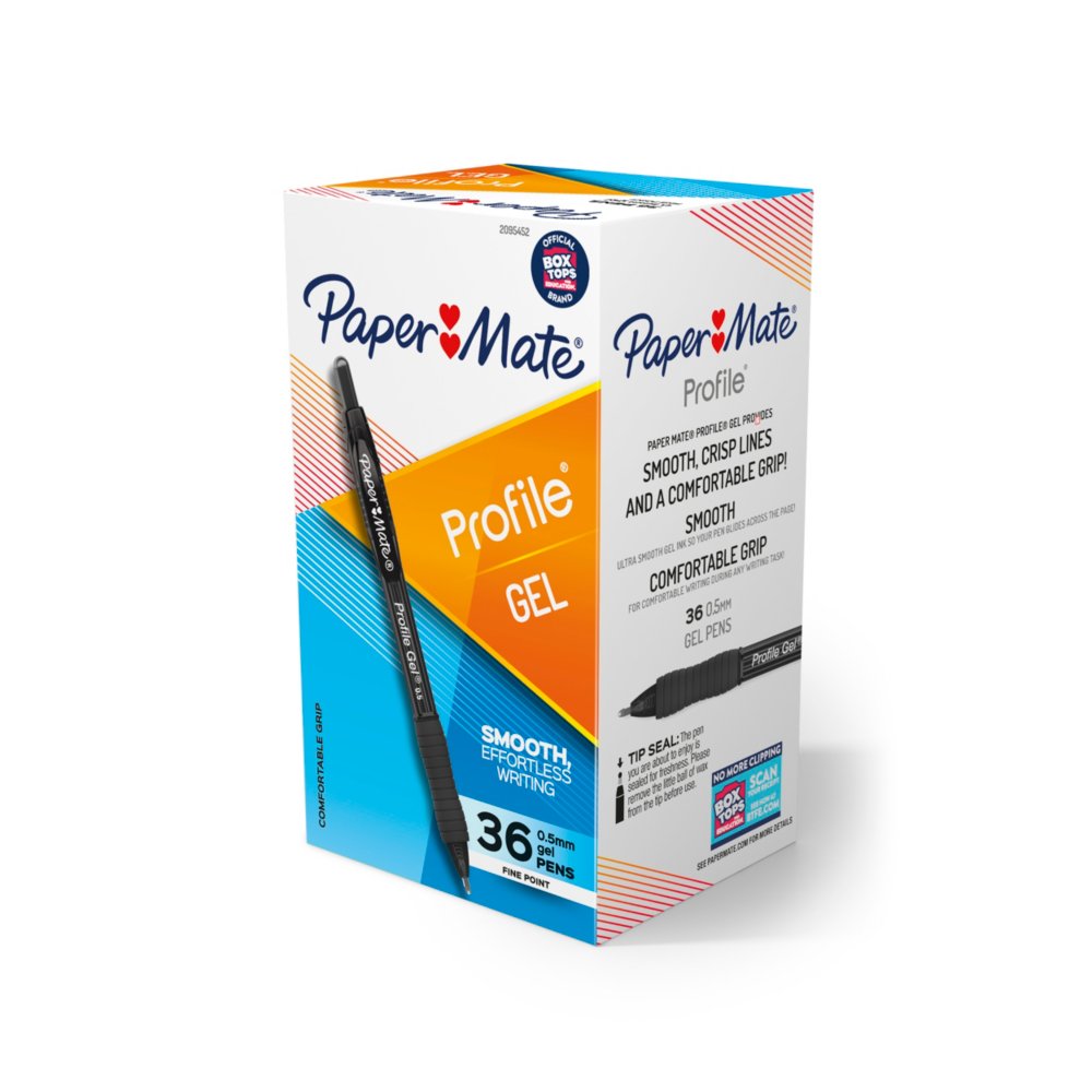  Paper Mate InkJoy Gel Retractable Gel InkPen, 0.5mm, Fine  Point, Bright Blue, 1 Count (Pack of 12) : Office Products