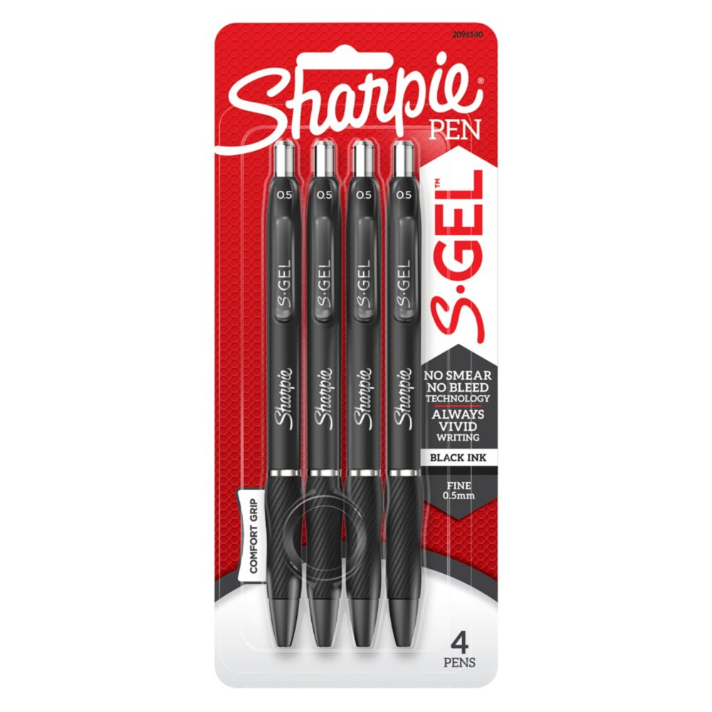 TUL Gel Pens Retractable Fine Point 0.5 mm Gray Barrel Black Ink Pack of 12