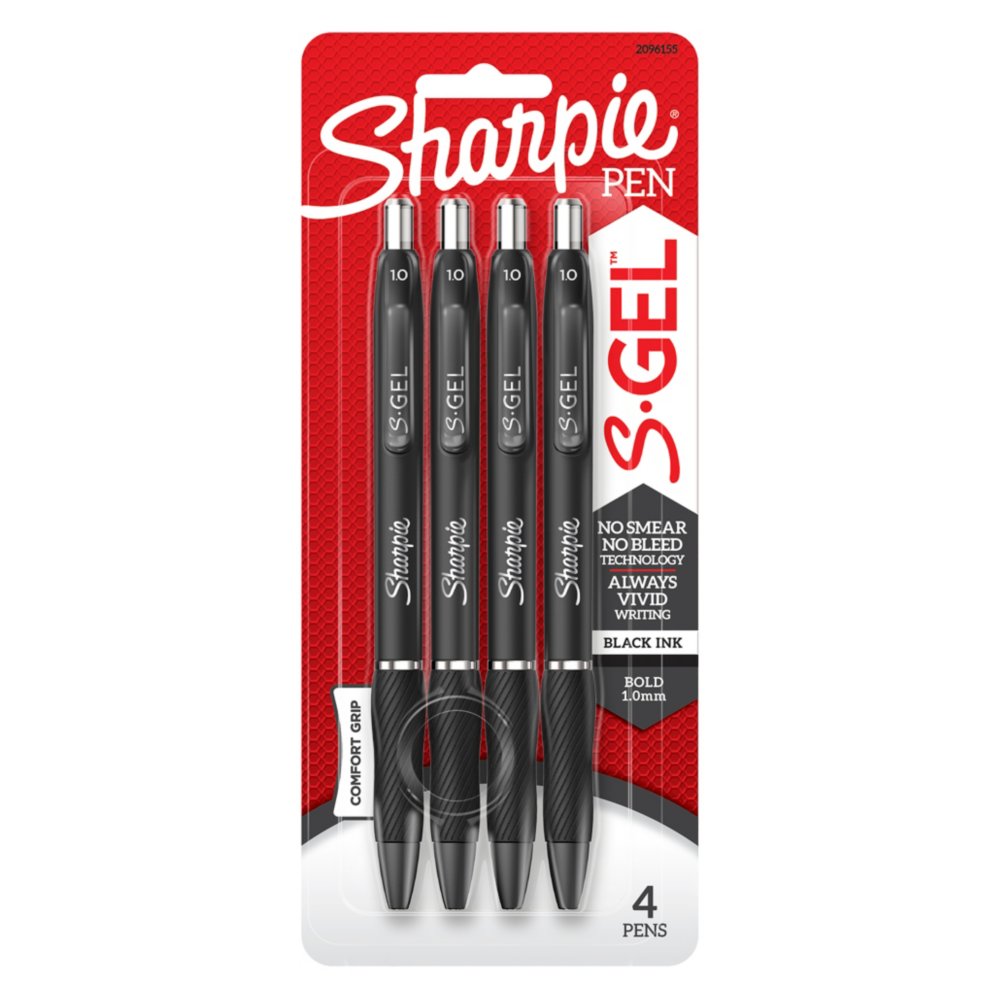 Sharpie S Gel Pens Bold Point 1.0 mm Black Barrels Assorted Ink