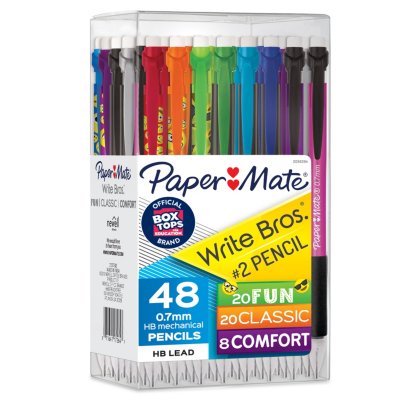 Paper Mate Write Bros. Assorted Mechanical Pencils, 0.7mm, HB #2 lead