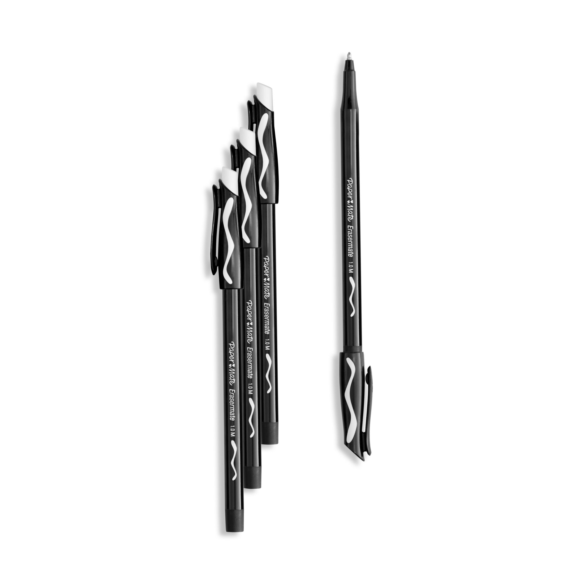 Paper Mate® Eraser Mate® Medium Point Erasable Ballpoint Pens - Black, 4 pk  - Kroger