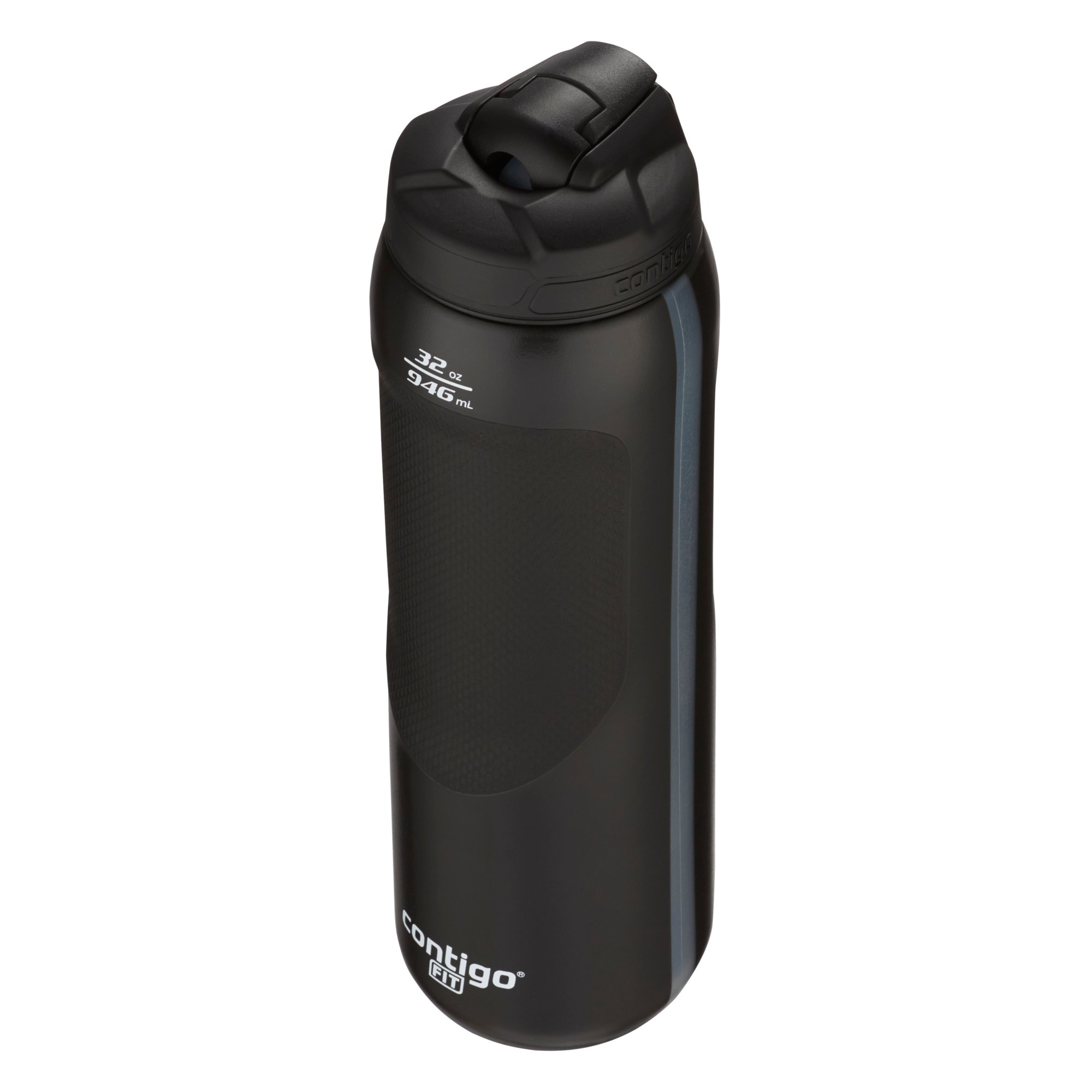 Contigo Fit Stainless Steel Autoseal Water Bottle, Licorice, 32 fl oz., Size: 32 oz, Black