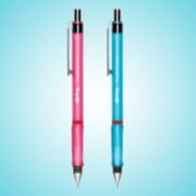 Two upright Visuclick mechanical pencils in front of a gradient background. image number 4