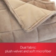 dual fabric, plush velvet and soft microfiber image number 2