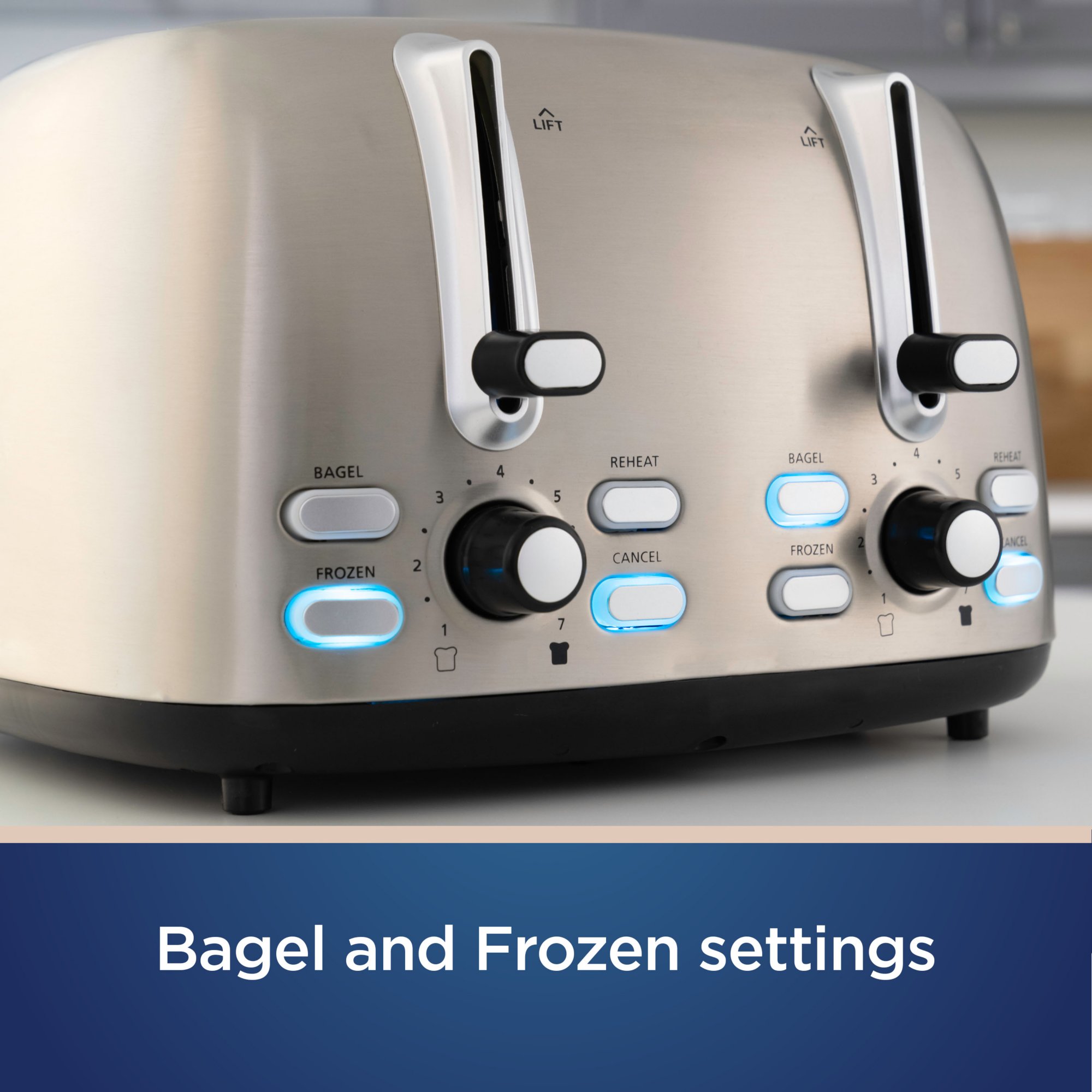 Oster® 4-Slice Toaster with Bagel and Reheat Settings and Extra-Wide Slots