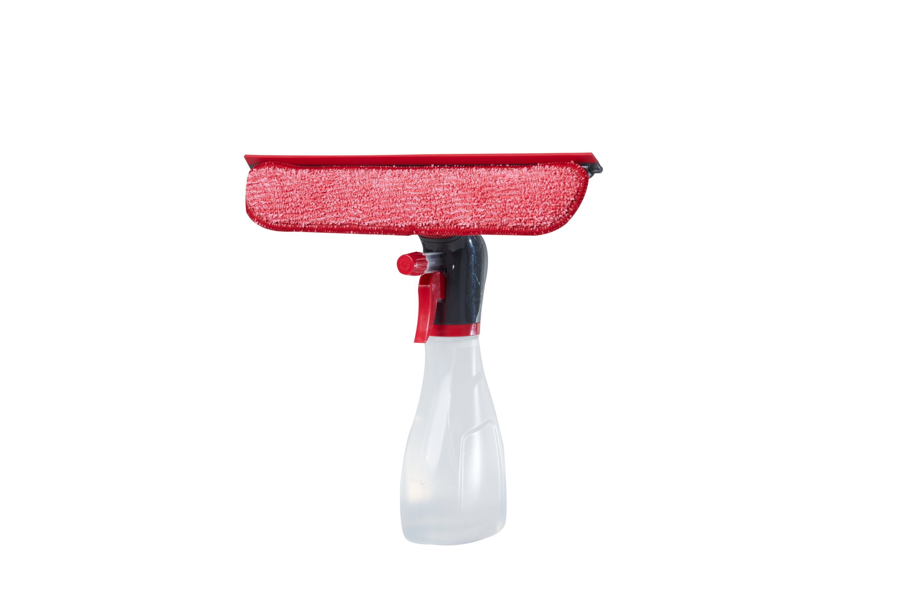 True & Tidy Window and Glass Cleaner Refillable Spray Bottle with Built-in  Squeegee and Machine-Washable Microfiber Scrubber, Use Any Cleaning