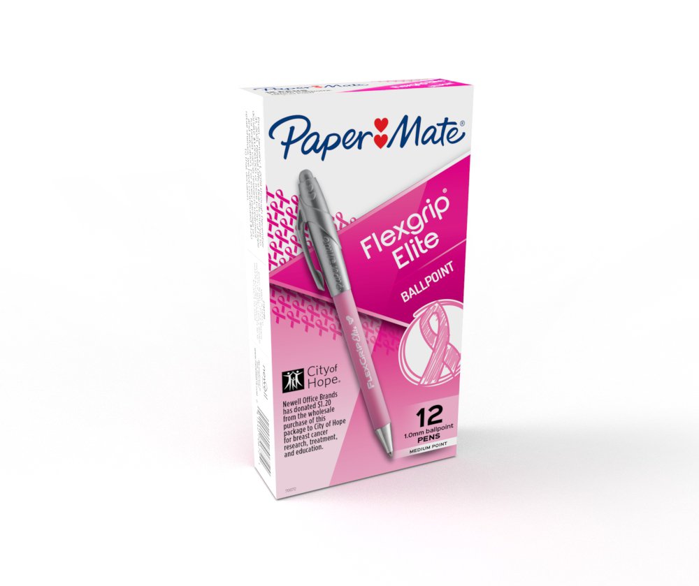  Paper Mate FlexGrip Ultra Retractable Ballpoint Pens, Medium  Point, Black, Box of 12 : Everything Else