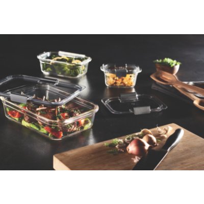 Rubbermaid® Brilliance Glass Rectangular Food Storage Container - Clear,  4.7 c - Foods Co.