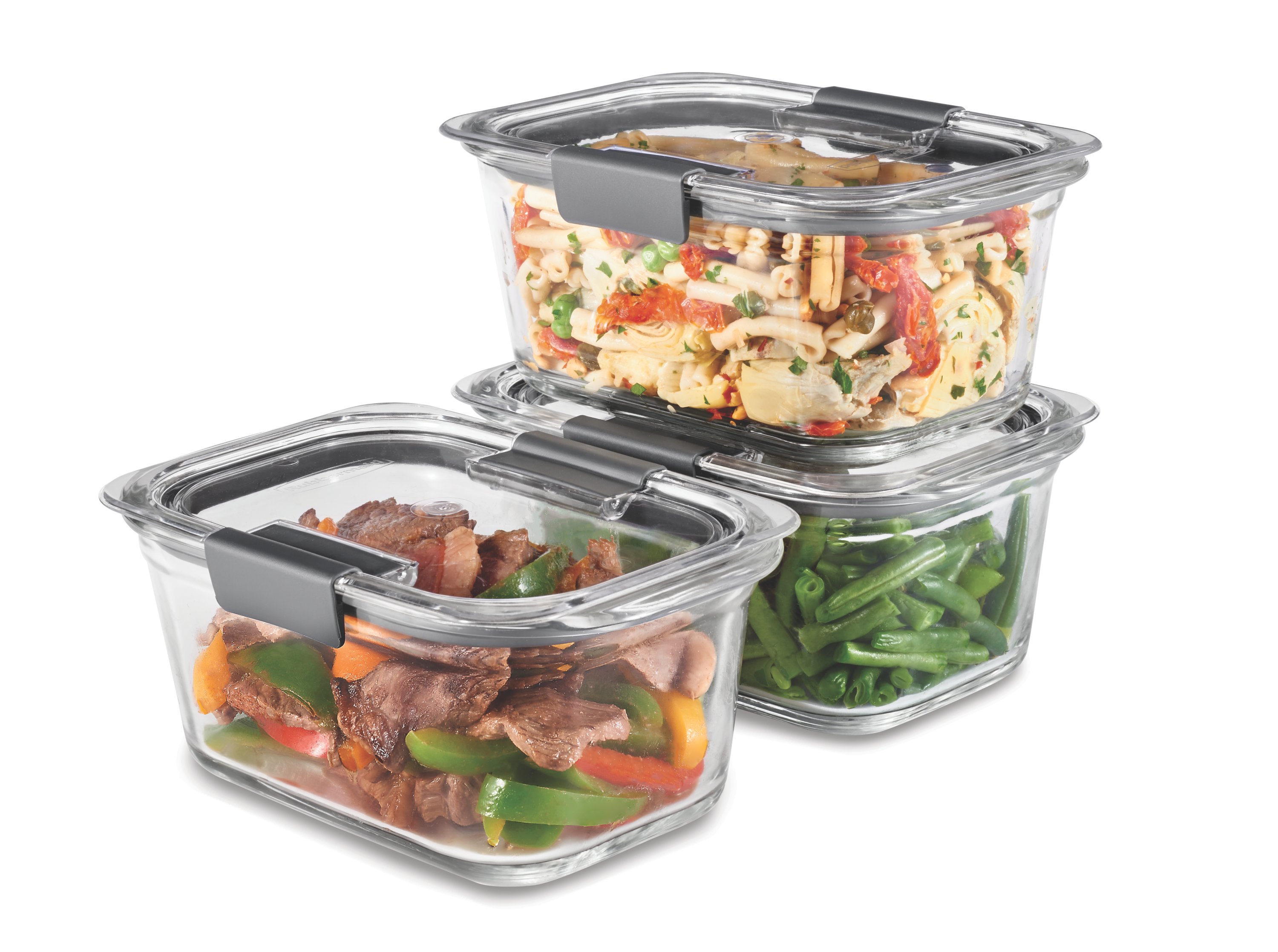 Brilliance™ Glass Food Storage Container, Medium Rectangular Set