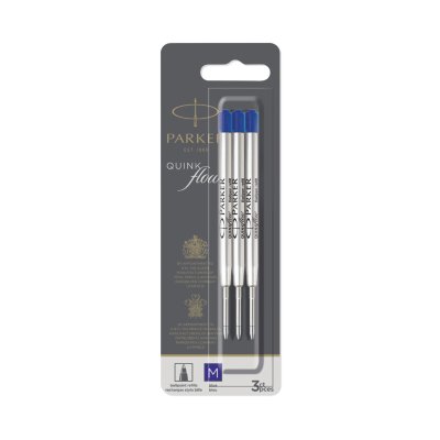 3 recharges QUINKFlow pour stylos-billes PARKER