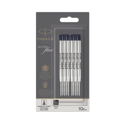 10 recharges QUINKFlow pour stylos-billes PARKER