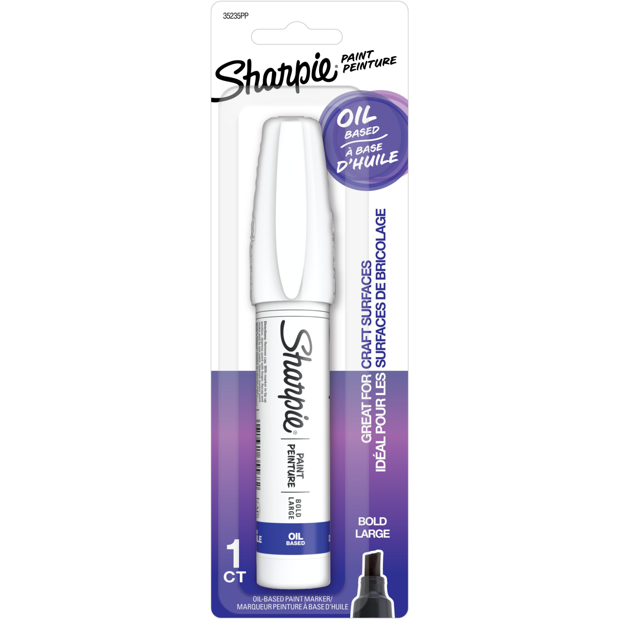 SHARPIE Oil-Based Paint Markers, Medium Point, Bright Colors, 5 Count -  Great for Rock Painting