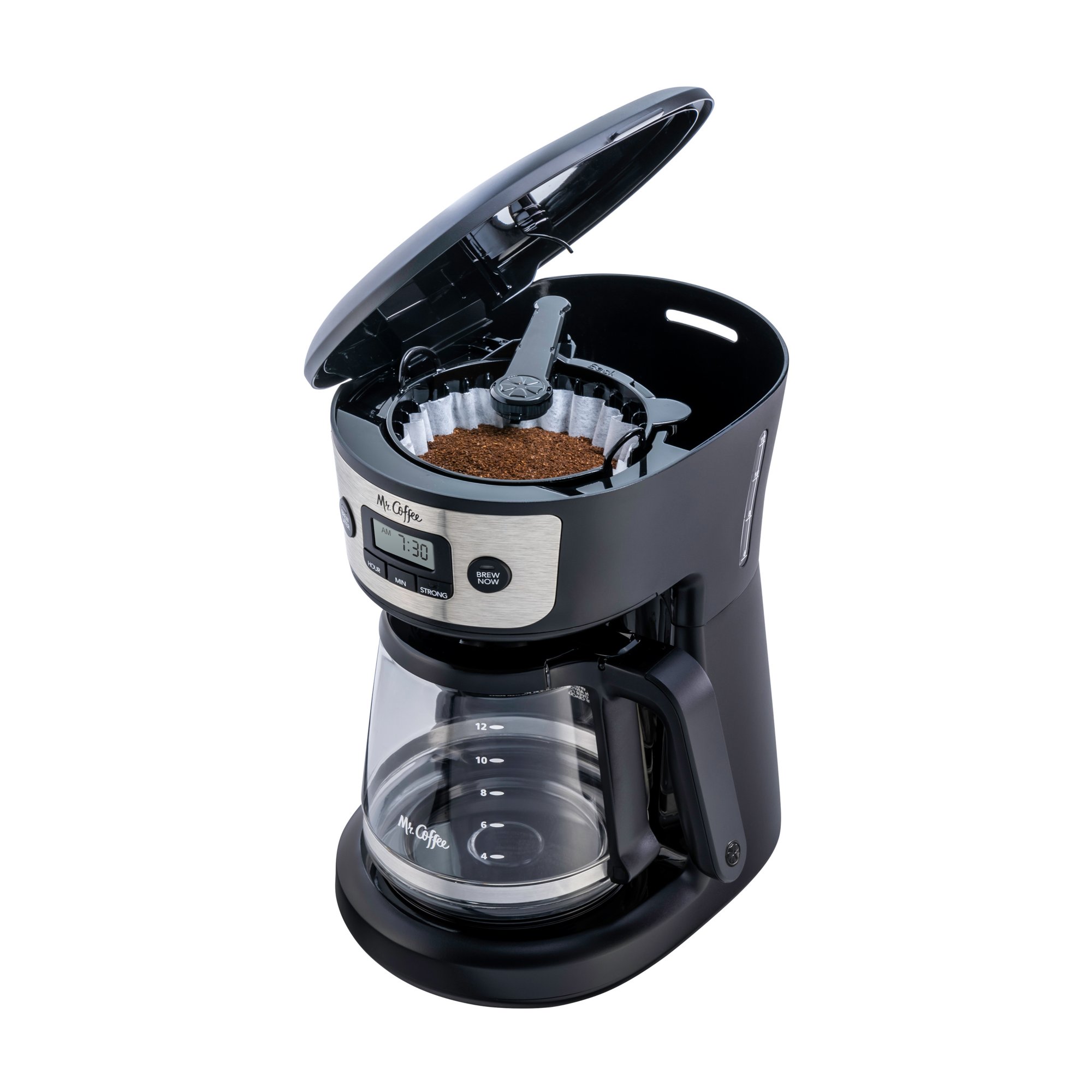 Mr. Coffee Pause N' Serve Programmable Coffeemaker – 12 Cups – Black