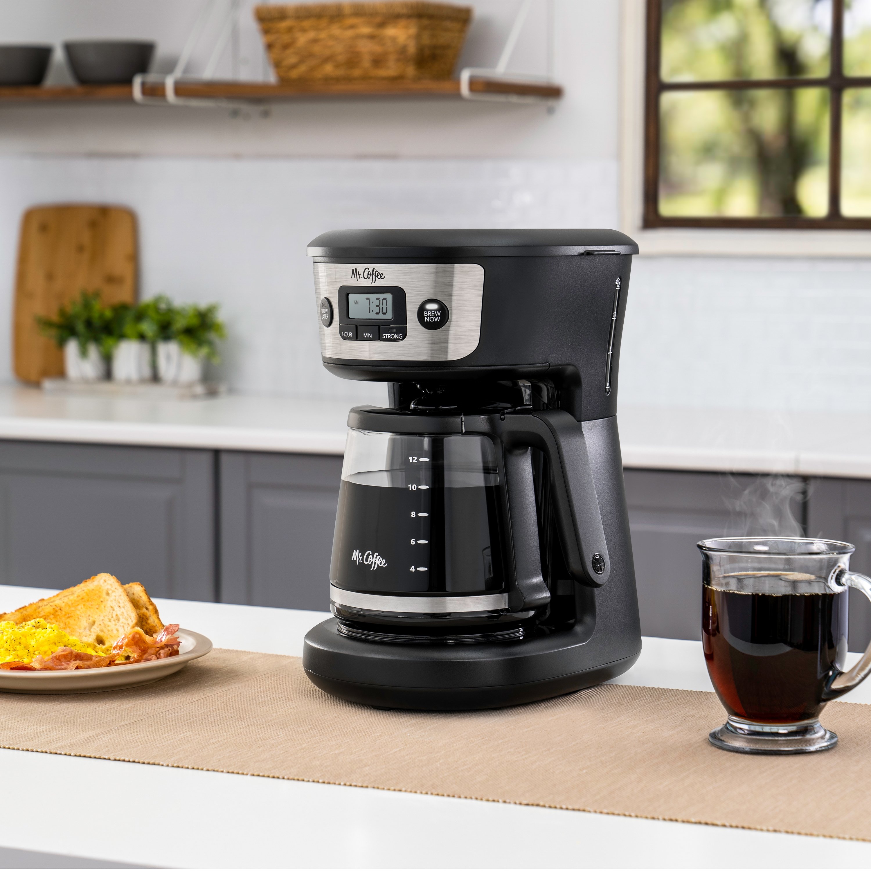 Mr. Coffee® 12-Cup Programmable Coffeemaker with Strong Brew Selector