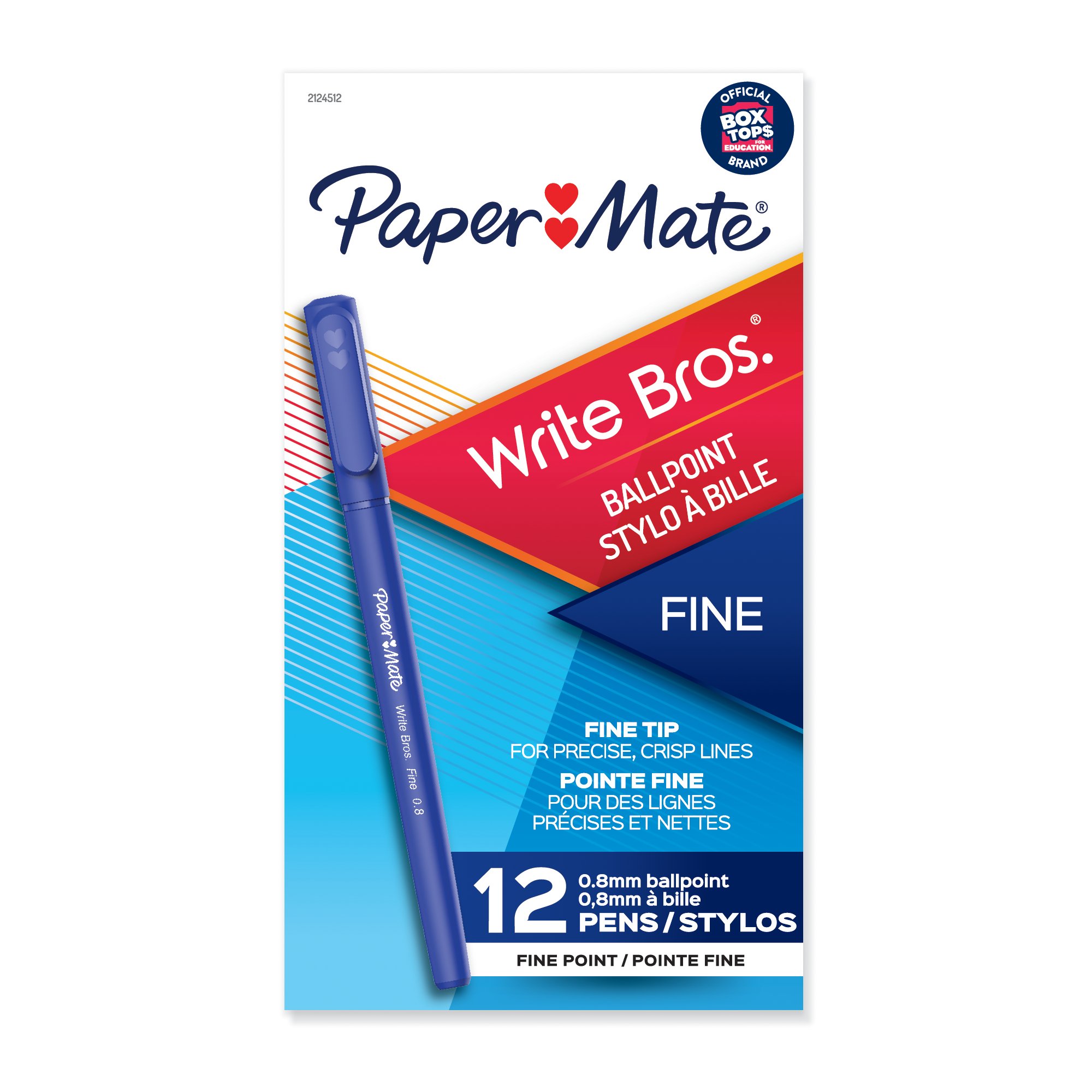 1.0mm Medium Point Paper Mate Write Bros Ballpoint Pens Black 12 Count New 