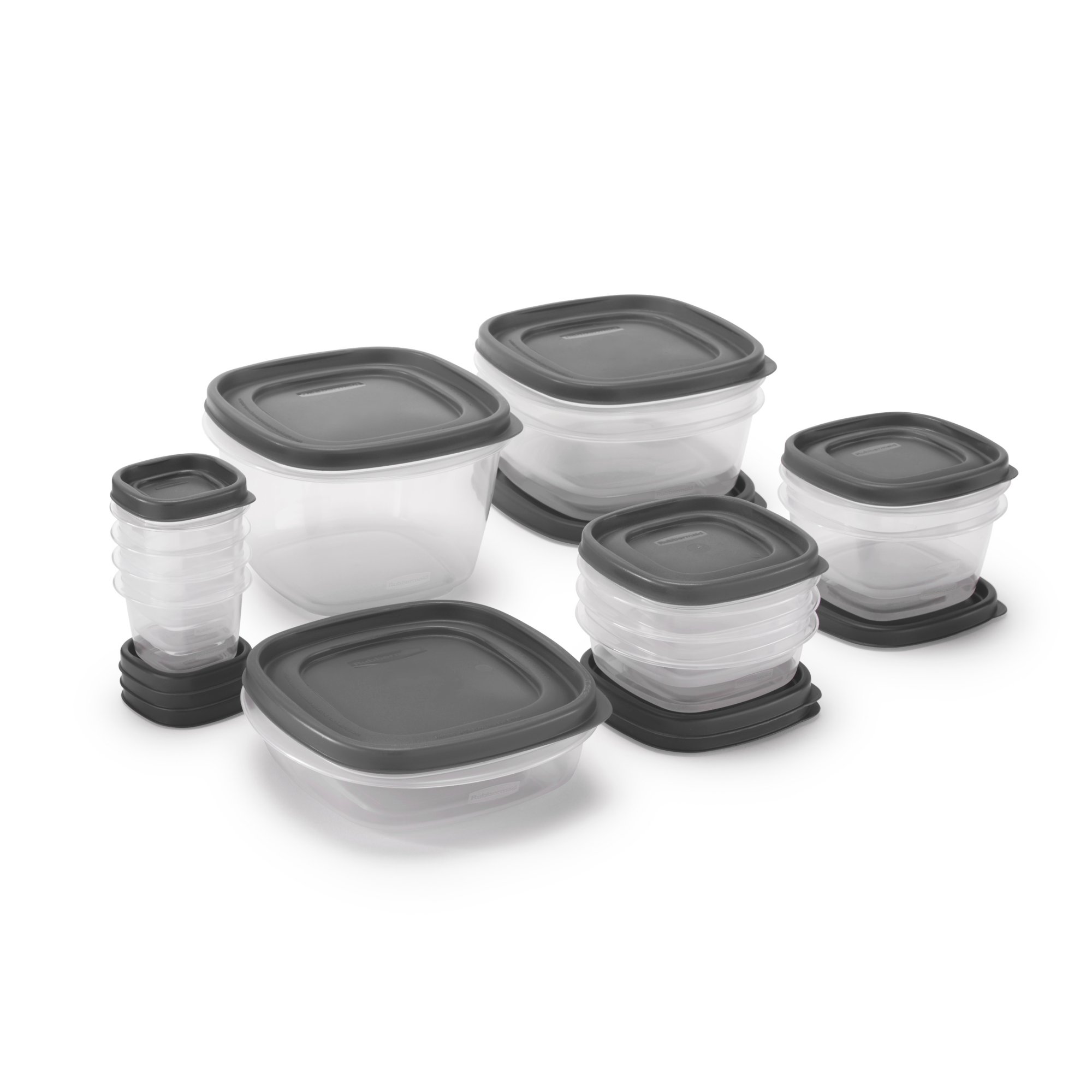  Rubbermaid Premier Easy Find Lids Meal Prep and Food Storage  Containers, Set of 6 (12 Pieces Total), Grey