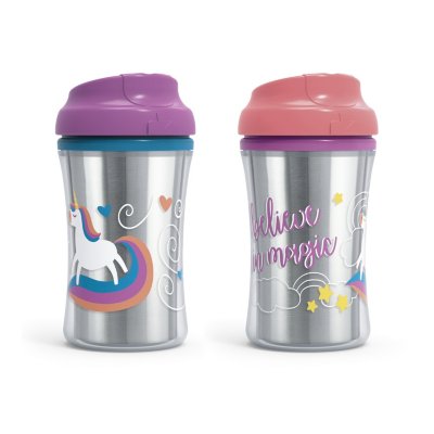 Insulated Cup-Like Rim Sippy Cup, 2 Pack