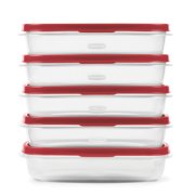 FIVE (5) RUBBERMAID FLEX AND SEAL 1.5 GALLON FOOD STORAGE CONTAINERS - READ
