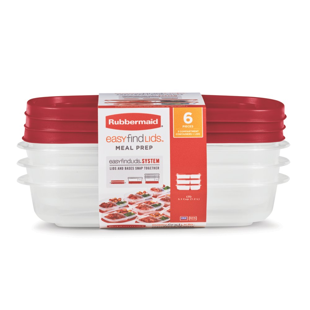  Rubbermaid Easy Find Lids Glass Food Storage and Meal Prep  Containers, Set of 11 (22 Pieces Total) : Everything Else