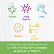 3 stage filtration system removes up to 99 point 9 percent of airborne allergens as small as point 3 microns image number 2