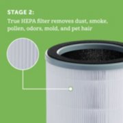 air purifier stage 2 true hepa filter removes dust smoke pollen odors mold and pet hair image number 4