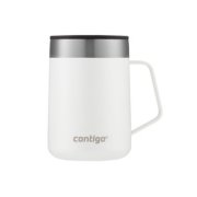 travel mug with handle in white image number 1