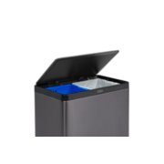dual recycling and waste foot pedal bin image number 3