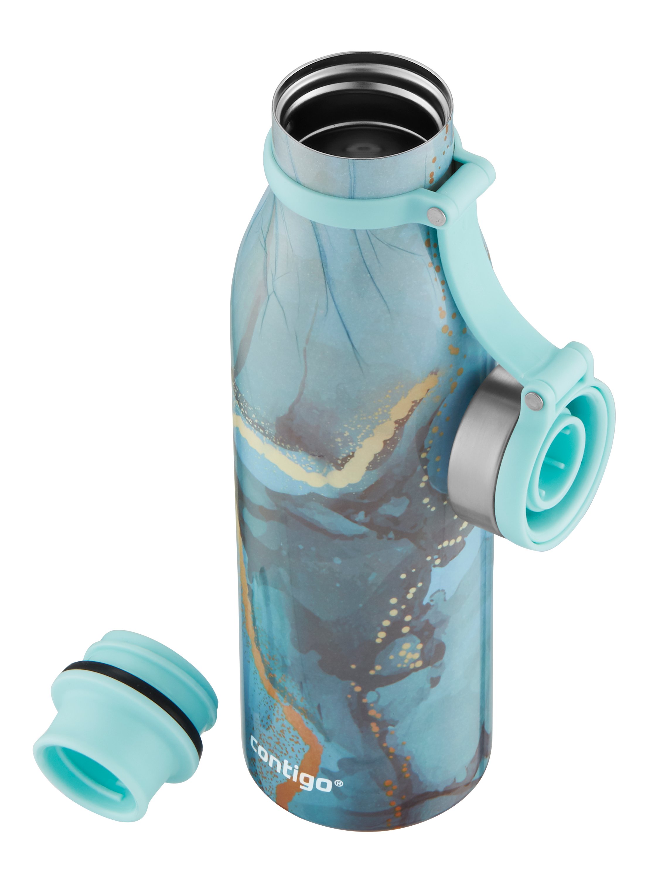 Cubitt Stainless Steel 14 oz Water Bottle for Kids Blue