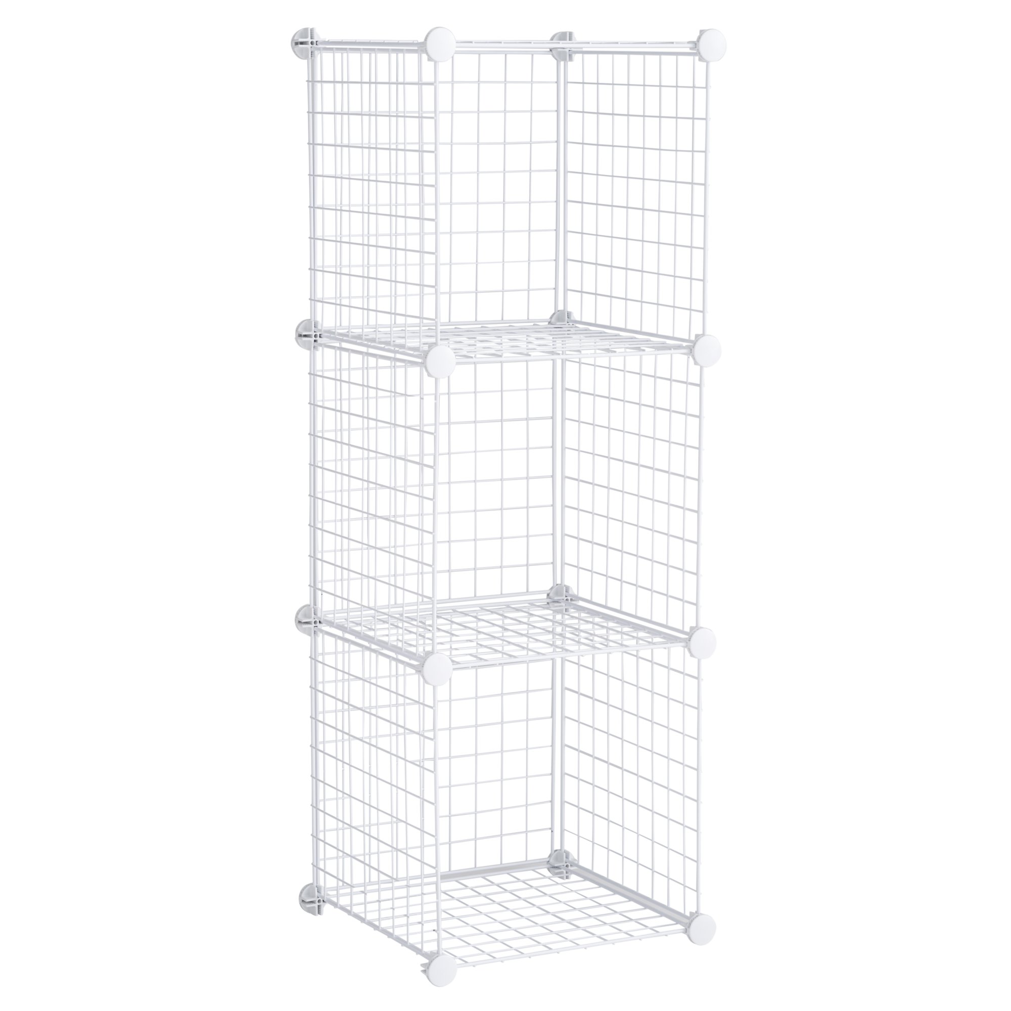 Rubbermaid 3-Piece Stackable Modular Storage Cube Set, White Great for  organizing you bedrooms, dorm rooms closets and more